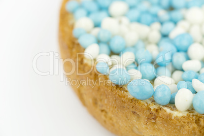 Rusks with traditional Dutch blue anise sprinkles.