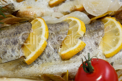 freshly cooked trout