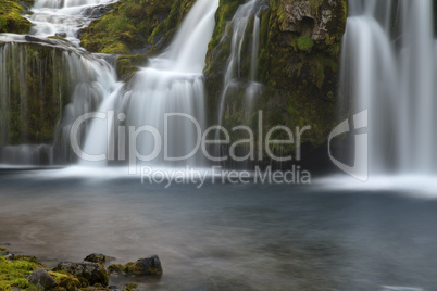 Waterfall on Mountain River