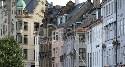 Copenhagen historical city center view