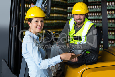 Portrait of factory workers in factory