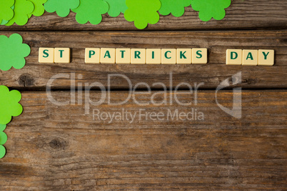 St Patricks Day blocks with shamrocks