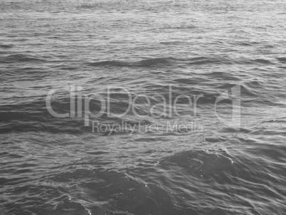 Blue water surface background in black and white