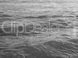 Blue water surface background in black and white