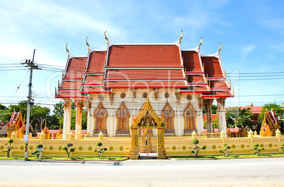 Thailand Temple on blue sky