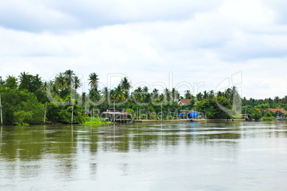 Mae Klong River ,Samutsongkhram province of Thailand.