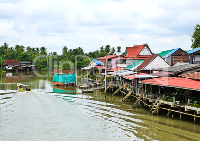 View on Bangnoi Floating Market , Thailand.