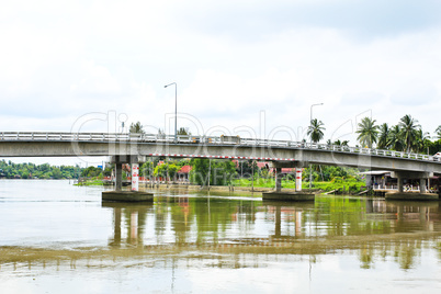 Bridge over a river in Thailand.