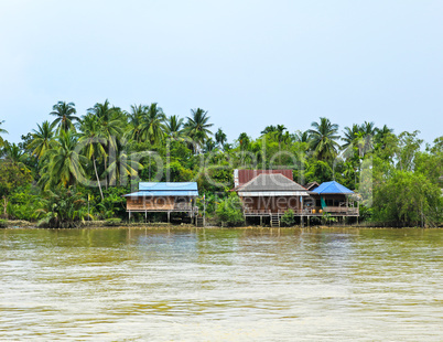 Mae Klong River ,Samutsongkhram province of Thailand.