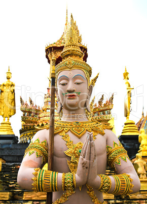 Goddess,Thai Temple,Samut Songkhram In Thailand.