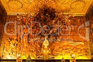 Traditional Thai style wood carving in Thai temple ,Generality i