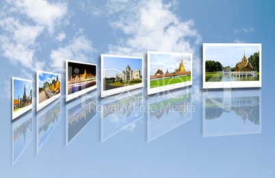 Thailand travel background concept