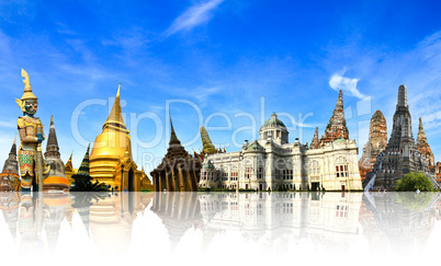 Thailand travel background concept