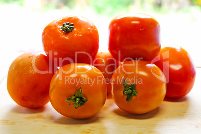 Tomatoes on a cutting board