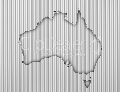 Karte von Australien auf Textur