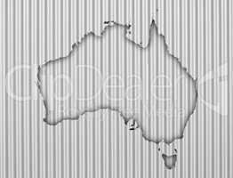 Karte von Australien auf Textur