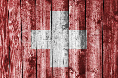 Fahne der Schweiz auf Textur