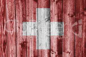 Fahne der Schweiz auf Textur