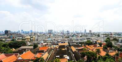 General view of Bangkok from Golden mount, Thailand