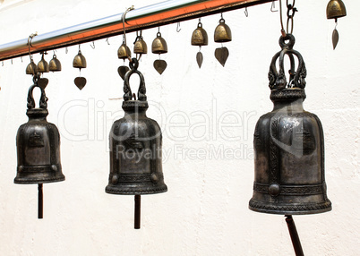 Temple bells hanged for everyone to ringed them for their own fo