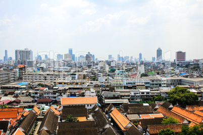 General view of Bangkok from Golden mount, Thailand