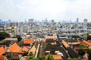 General view of Bangkok from Golden mount, Thailand