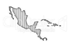 Karte von Mittelamerika auf Wellblech