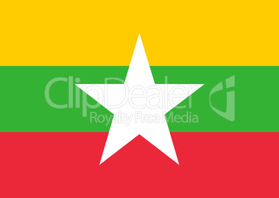 Fahne von Myanmar