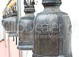 Temple bells hanged for everyone to ringed them for their own fo