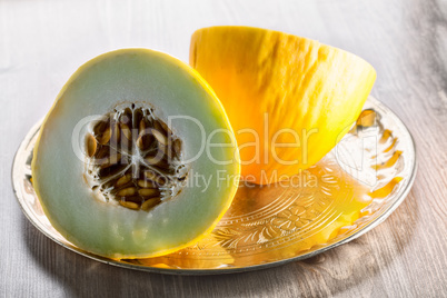 Honeydew Melon on a table