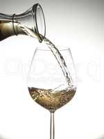 Pouring white wine