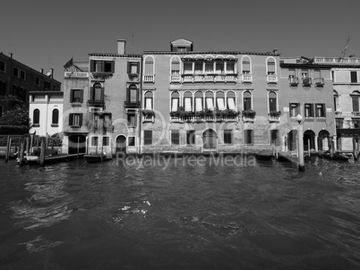 Canal Grande in Venice in black and white