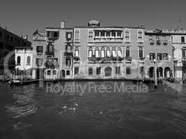 Canal Grande in Venice in black and white