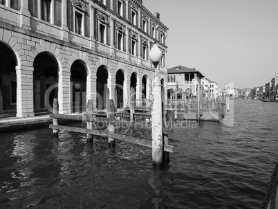 Canal Grande in Venice in black and white