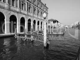 Canal Grande in Venice in black and white