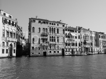 Canal Grande in Venice in black and white