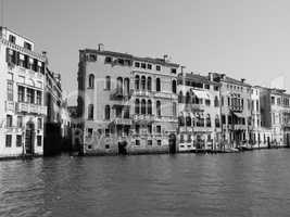 Canal Grande in Venice in black and white