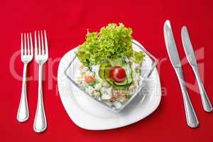 Fresh vegetables salad