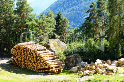 Stapel Holz