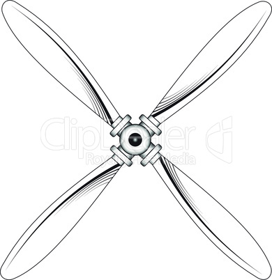 Propeller with four blades