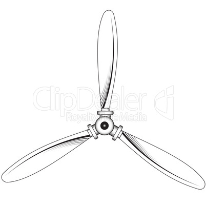 Propeller with three blades