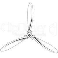 Propeller with three blades