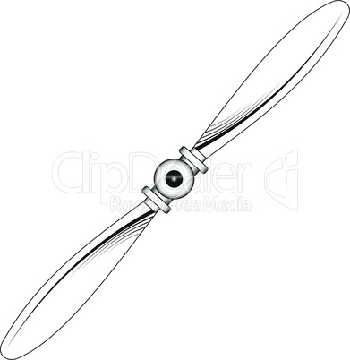 Propeller with two blades