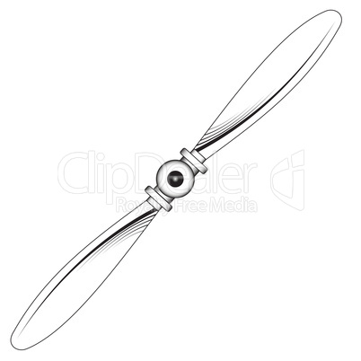 Propeller with two blades