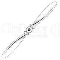 Propeller with two blades