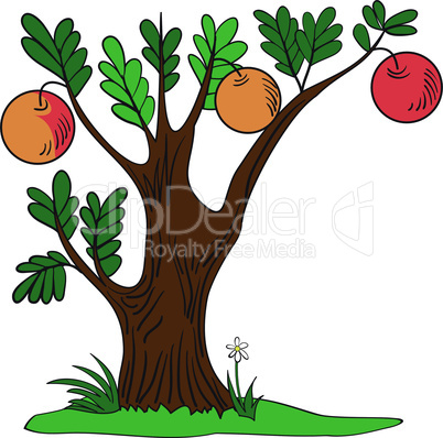 Tree with apples