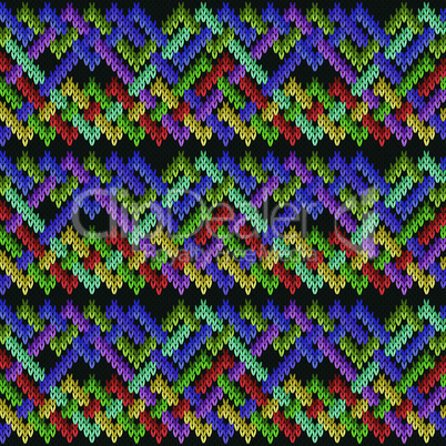 Ornate knitting seamless pattern