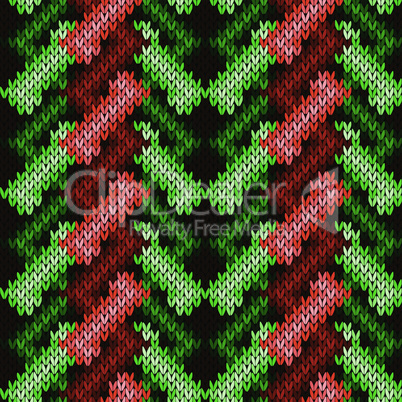 Knitting seamless pattern in various hues