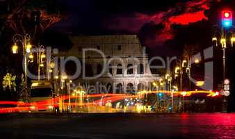 Colosseum at night