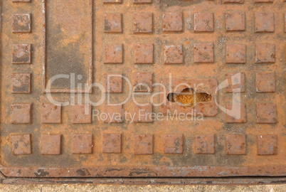 rusted drain manhole